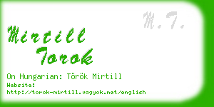 mirtill torok business card